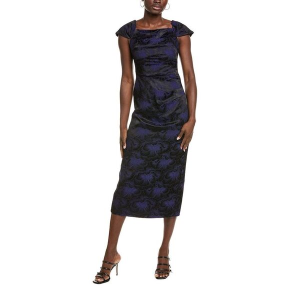 Aidan Mattox Dresses & Skirts - Aidan Mattox Womens Jacquard Midi Dress, Black
